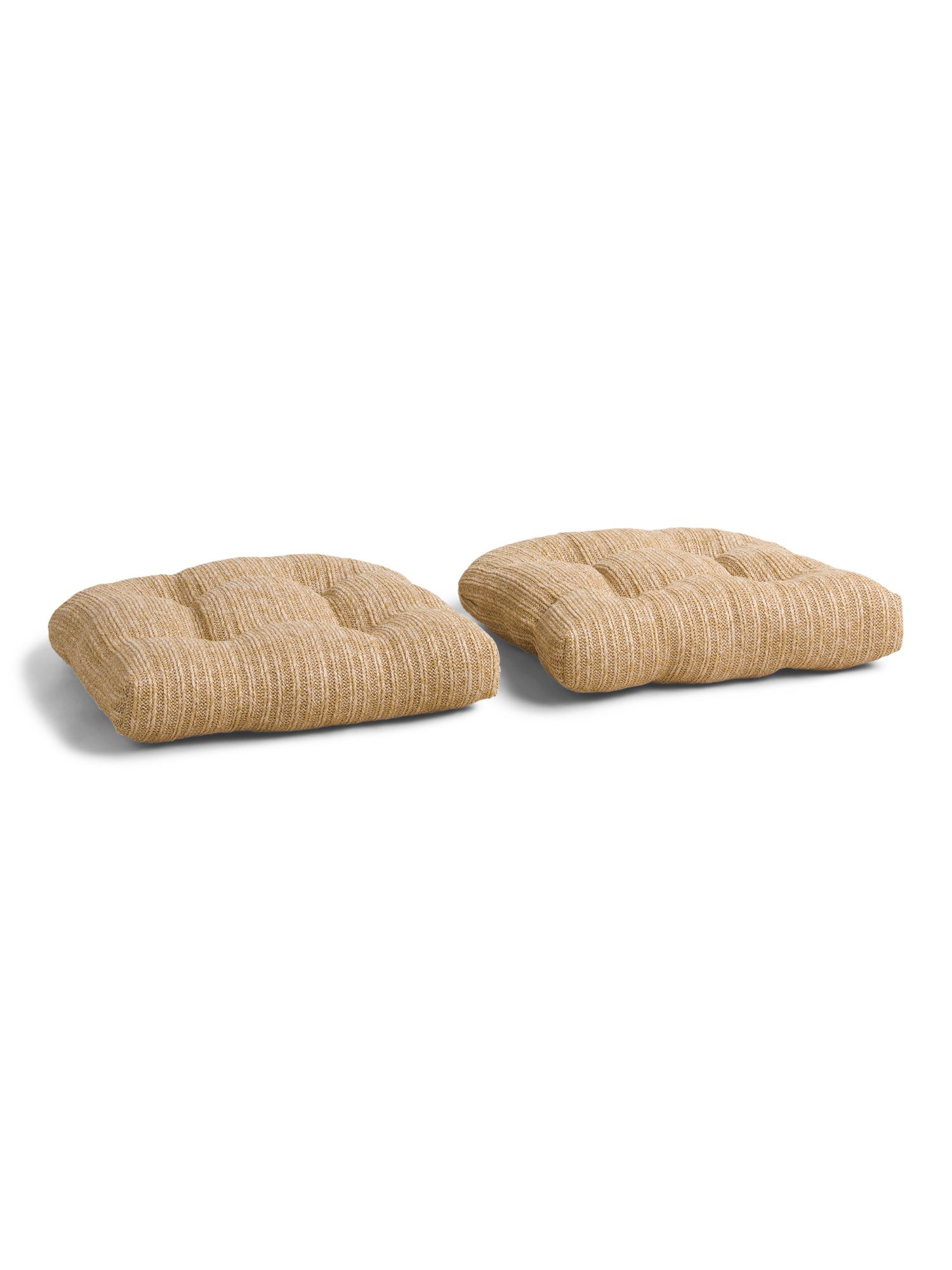 20x20 Set Of 2 Outdoor Woven Straw Tufted U Cushions | TJ Maxx