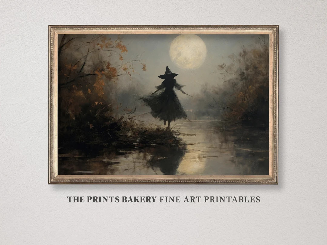 PRINTABLE Halloween Vintage Print Witchy Farmhouse Prints - Etsy | Etsy (US)