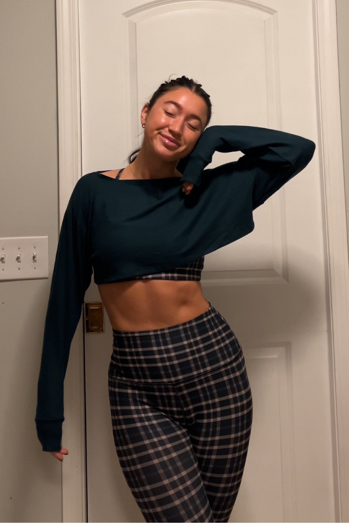 I am obsessed with this matching workout set from beyond yoga. I love the flannel pattern and am obsessed with the fabric. It is perfect for the fall and winter. I am also getting this little long sleeve in every color it is perfect for my workouts 

#LTKSeasonal #LTKFitness #LTKActive