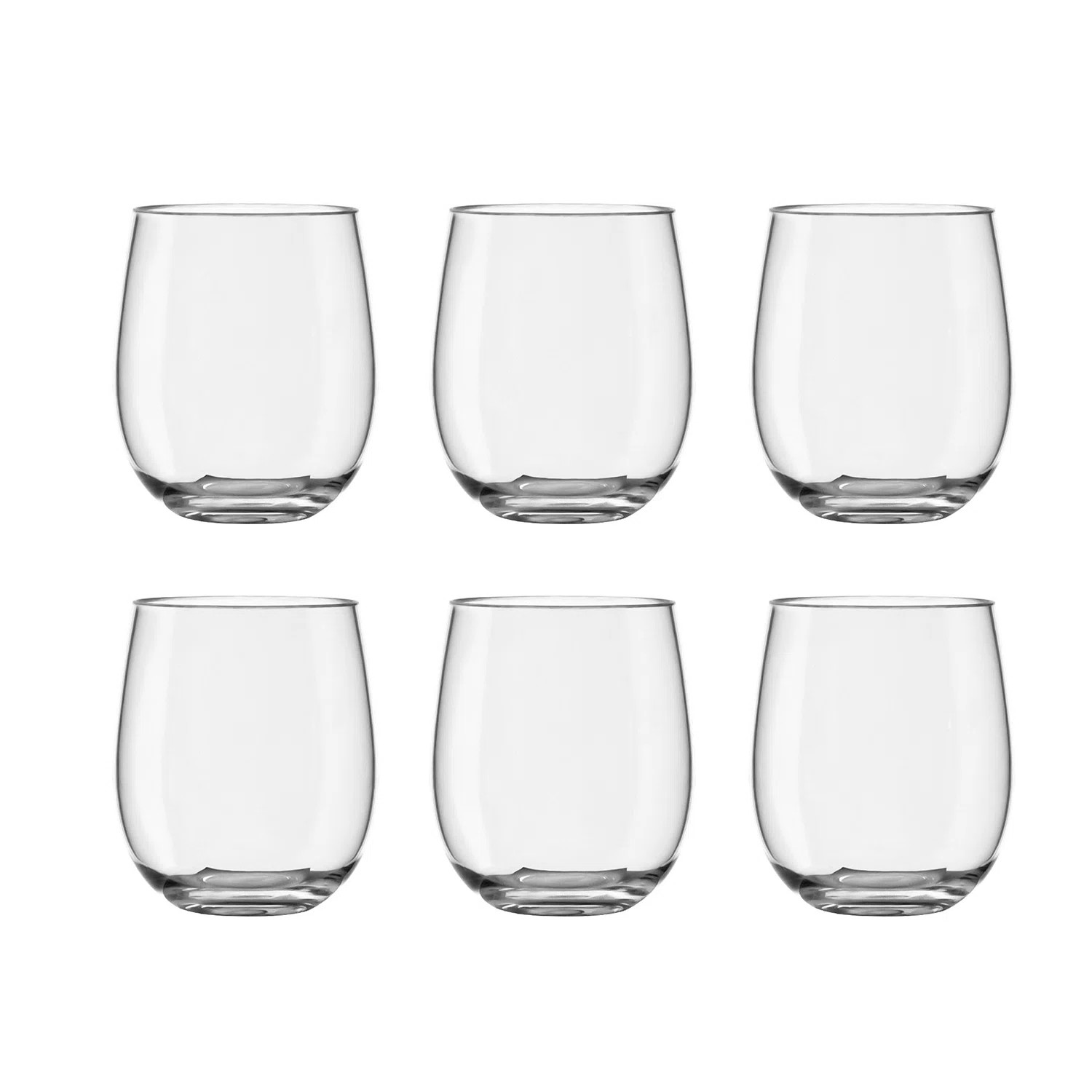 Laya Acrylic Drinking Glass - Clear - 13 oz (Set of 6) | Wayfair North America