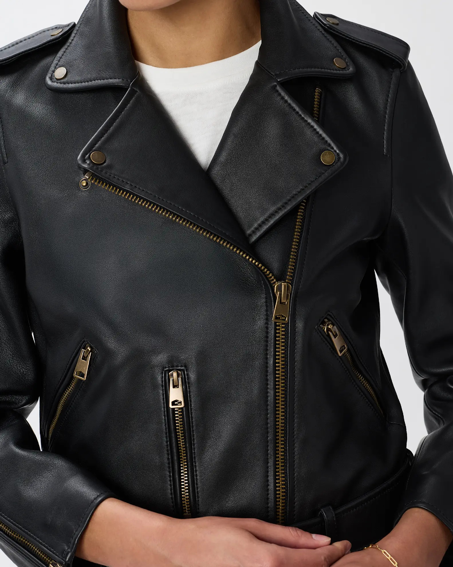 100% Leather Motorcycle Jacket | Quince