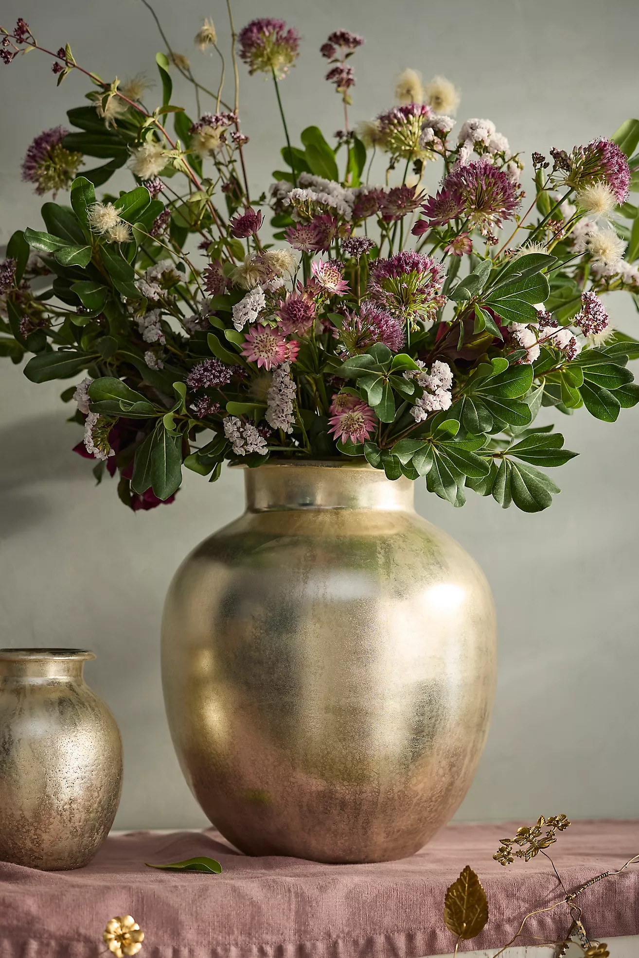 Rounded Silver Glass Vase | Anthropologie (US)