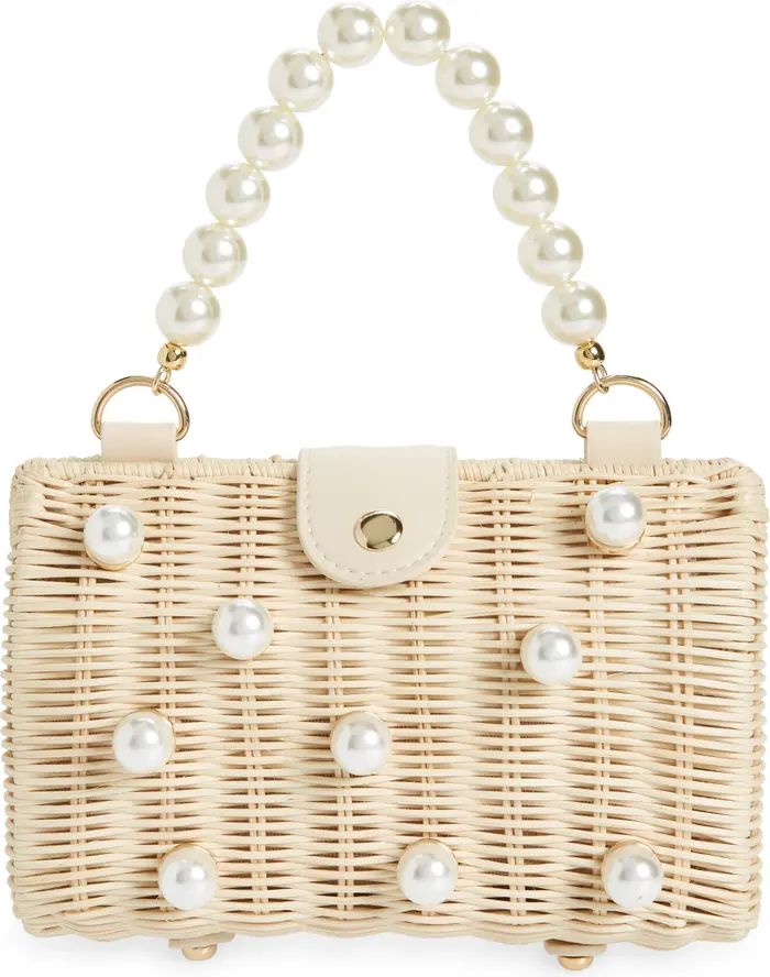 btb Los Angeles Willow Imitation Pearl Rattan Bag | Nordstrom | Nordstrom