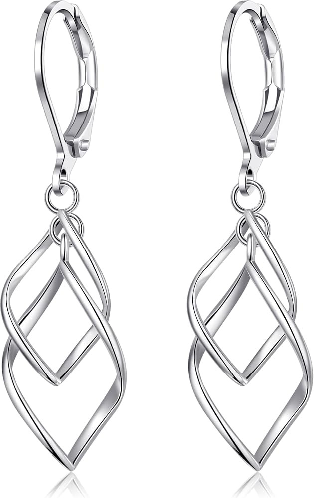 Leverback Earrings Dangle Earrings for Women Dangly Earrings Anniversary Birthday Gifts for Women | Amazon (US)