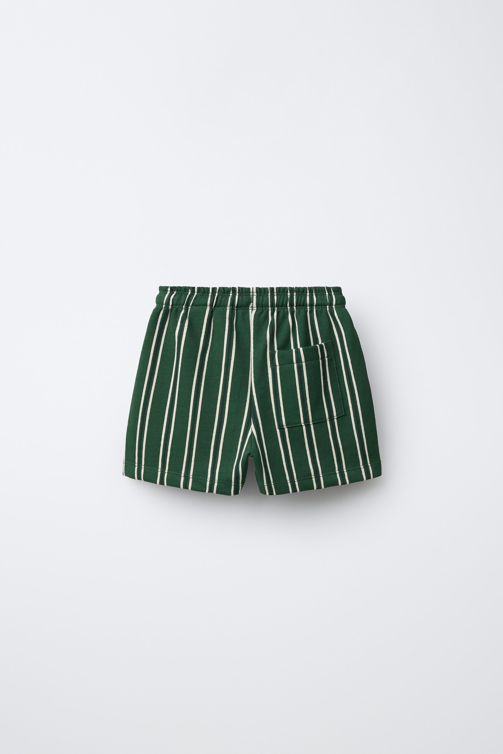 STRIPED PLUSH SHORTS | Zara US
