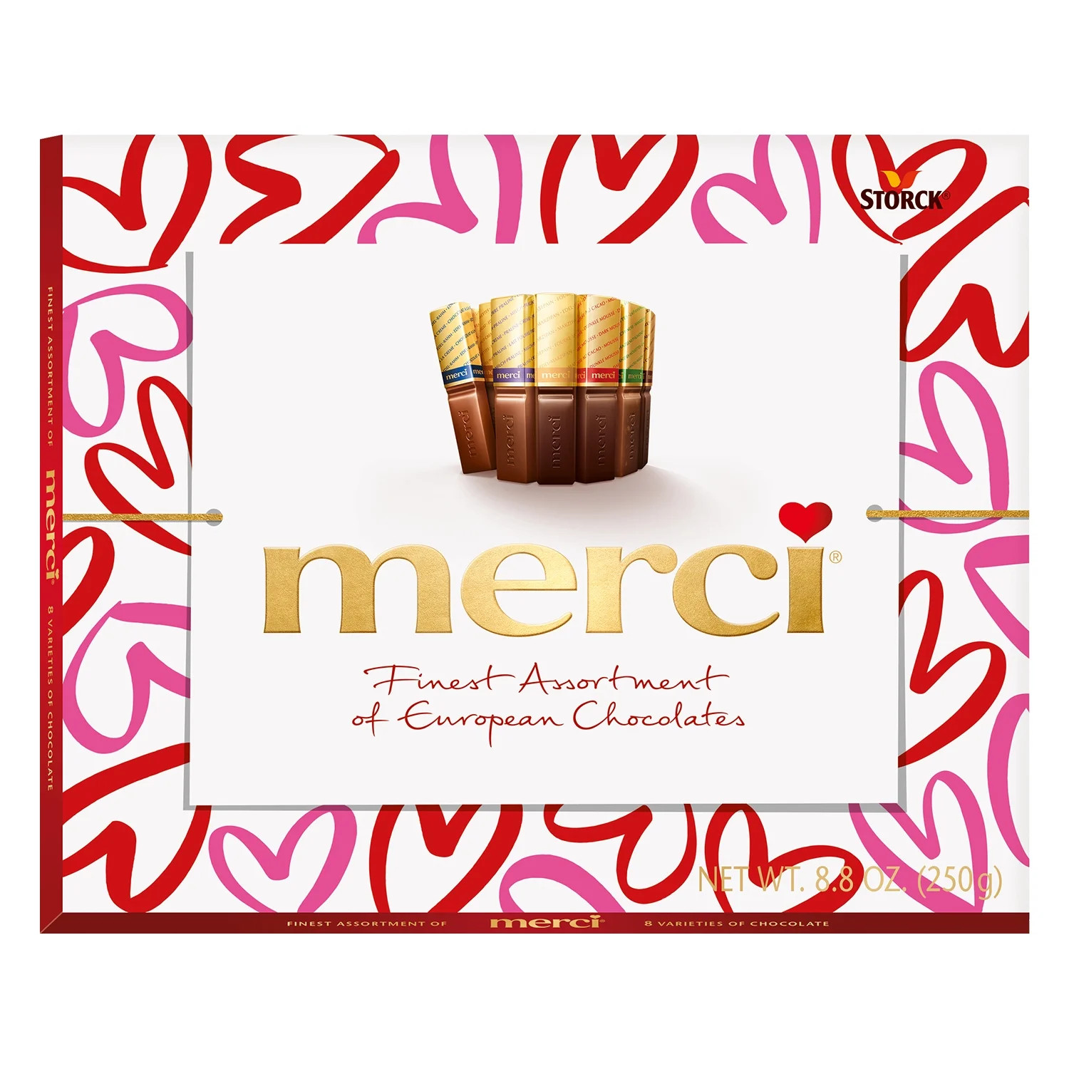 Merci Finest Assortment of European Chocolates, Valentine's Day Candy Gift Box, 20 Pieces (8.8 oz... | Walmart (US)