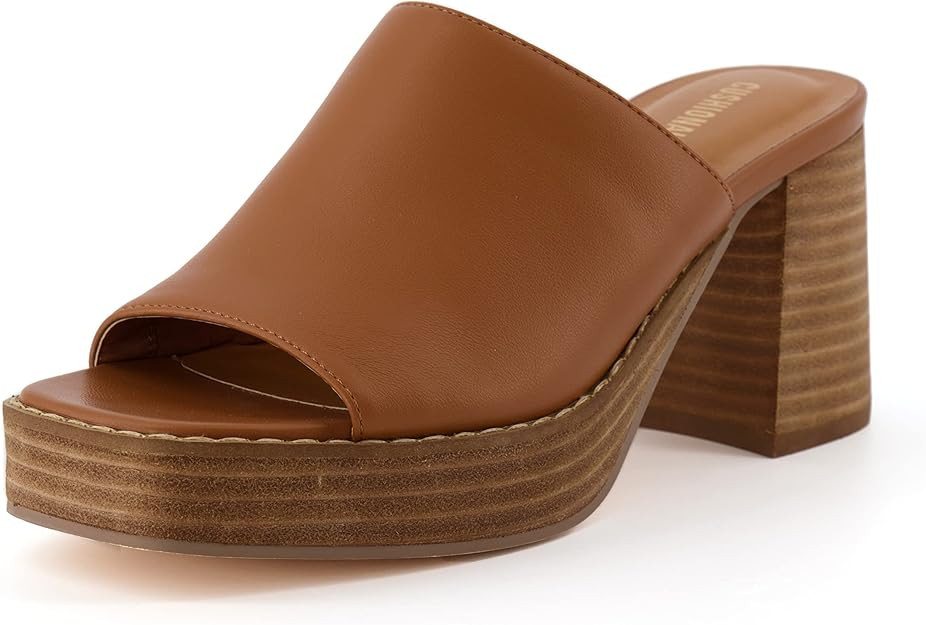 CUSHIONAIRE Women's Keeper soft one band Heel Sandal +Memory Foam, Wide Widths Available | Amazon (US)
