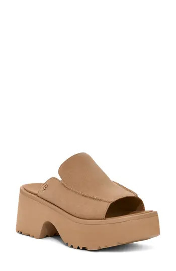 UGG® New Heights Platform Slide Sandal in Mustard Seed at Nordstrom Rack, Size 6 | Nordstrom Rack