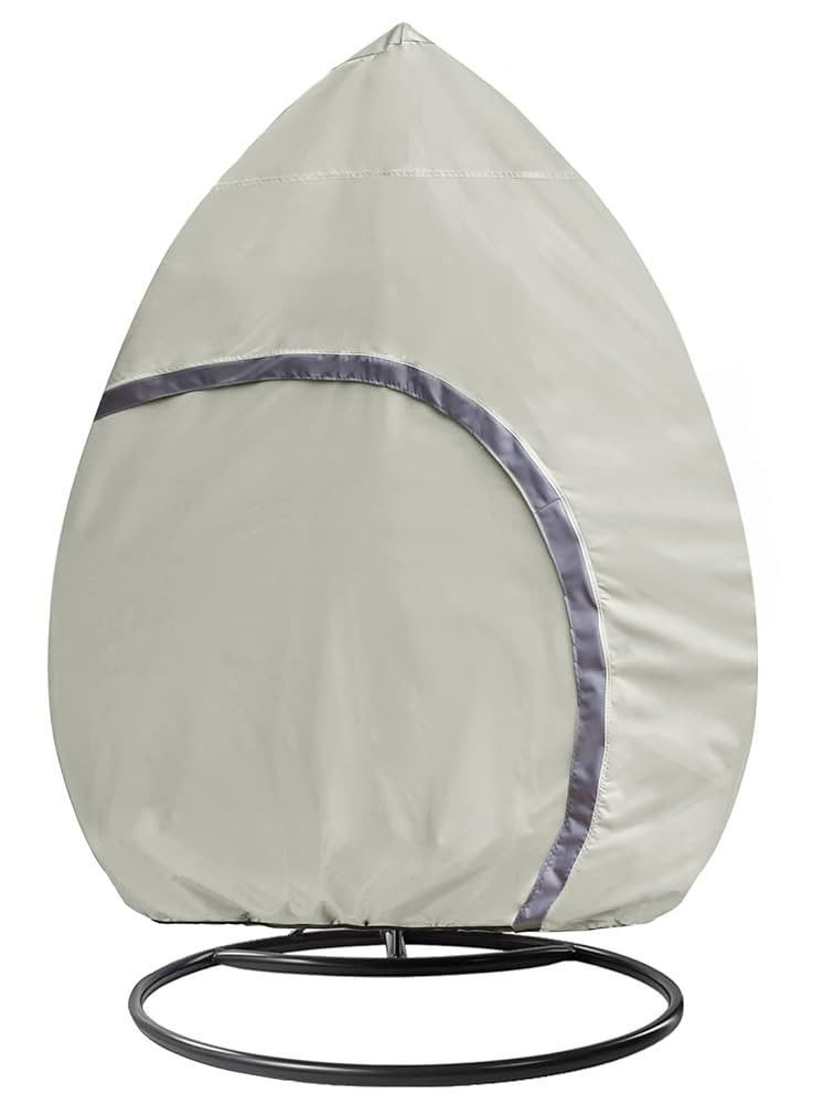 Patio Hanging Egg Chair Cover - Waterproof Outdoor Wicker Egg Swing Chair with Stand Cover, Doubl... | Amazon (US)