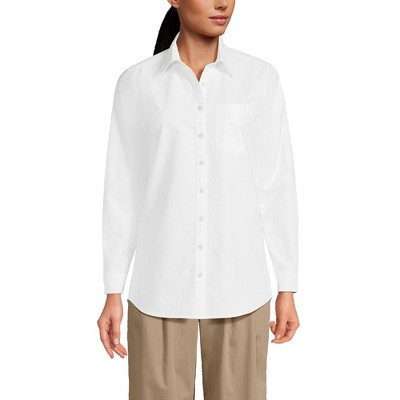 Lands' End Women's Oxford Shirt - X Large - White | Target