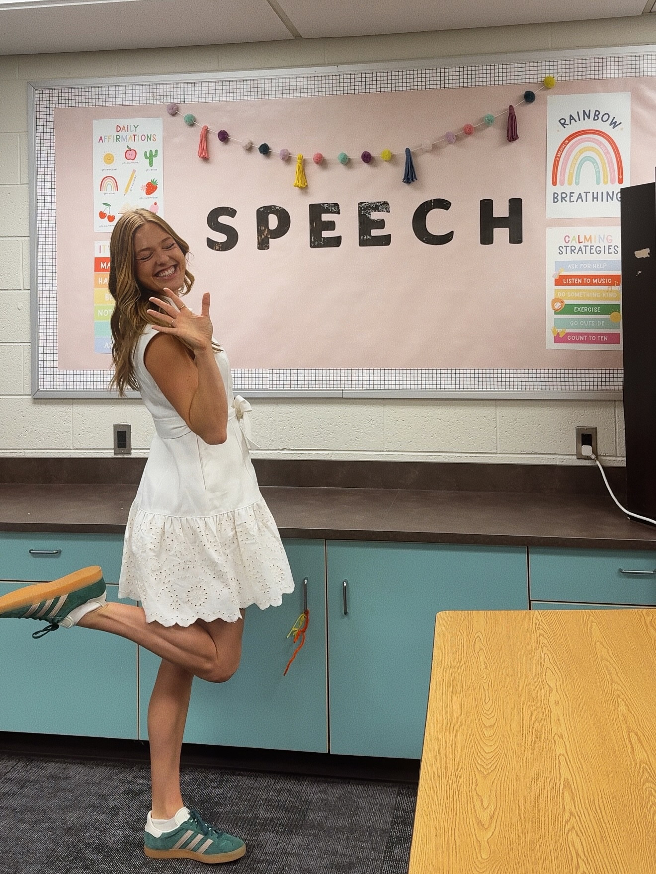 Did the first day of school even happen if I didn’t snap a shameless classroom picture?? Happy first day of my 5th year as a school-based SLP!!🌈

To my fellow educators, speech-language pathologists, and teachers - I hope your year is so easy breezy, everyone wishes they were in your shoes. Thank you for all you do for your students!🫶 

P.S. If this outfit looks familiar, it’s because I’m an outfit repeater

#schoolbasedslp #speechlanguagepathology #speechlanguagepathologist #slp #slplife #backtoschool

#LTKSeasonal #LTKStyleTip #LTKWorkwear