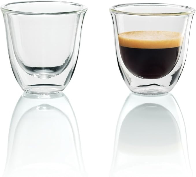 DeLonghi Double Walled Thermo Espresso Glasses, Set of 2 | Amazon (US)