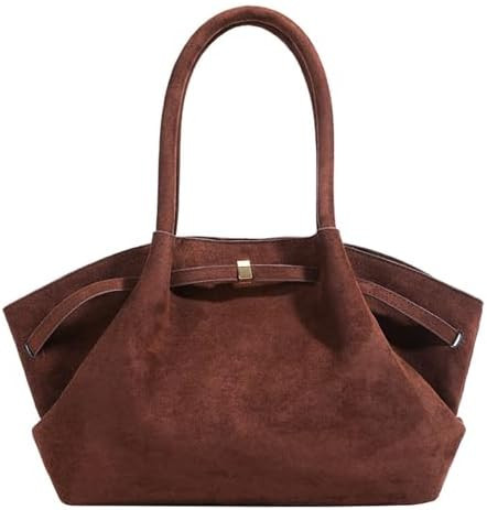 Makukke Faux Suede Tote Bag for Women, Hobo Handbag Women Vintage Shoulder Bag Purse for Work Off... | Amazon (US)