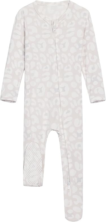 Baby Footie Romper Pajamas Unisex Newborn Infant Footed Pjs Zipper Rompers Viscose from Bamboo Sl... | Amazon (US)