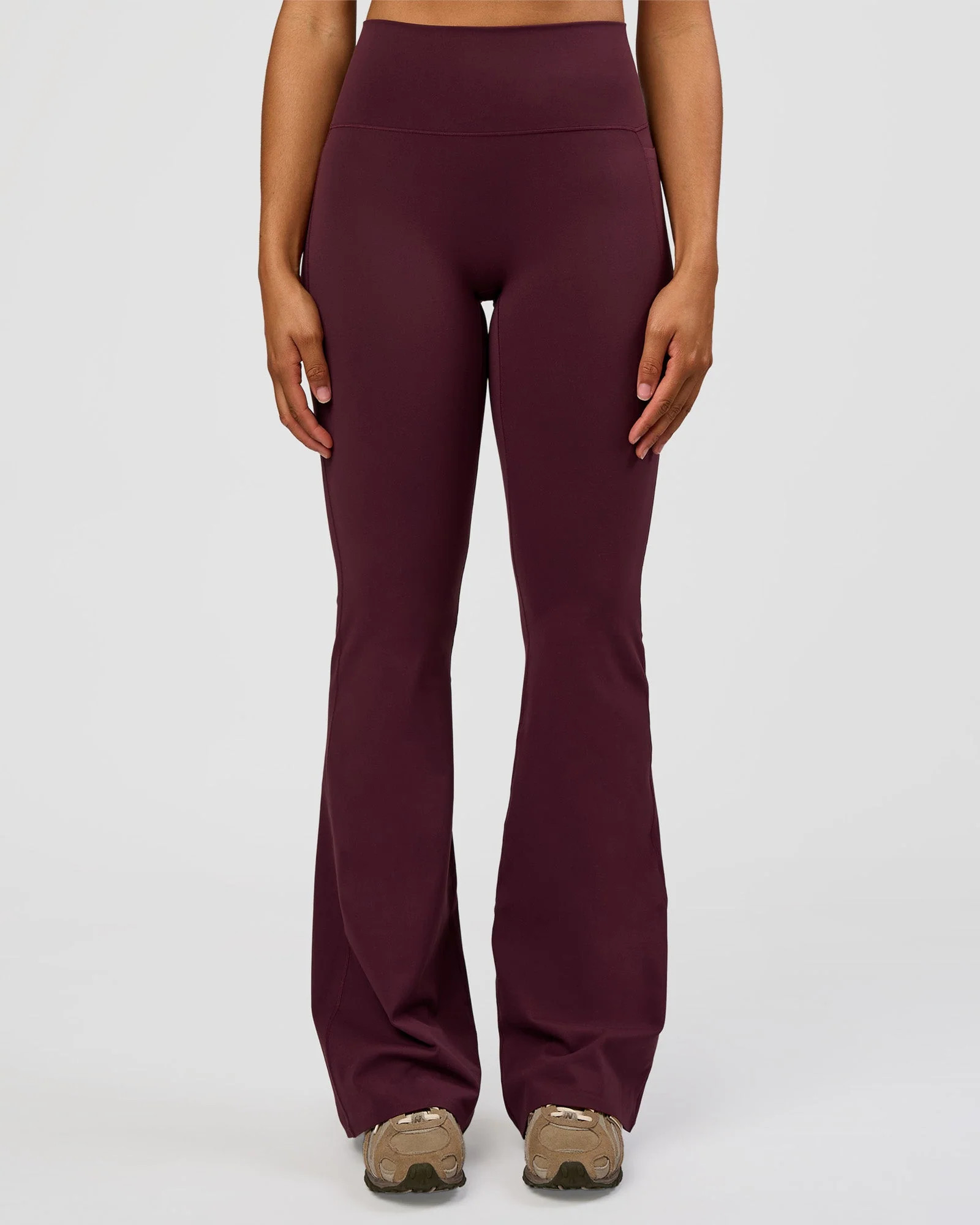 Fusion V-Contour High-Rise Flared Tall Legging Pockets - Cherry Lacquer | LSKD | LSKD
