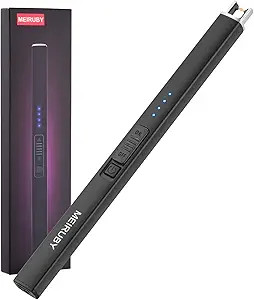 MEIRUBY Electric Lighter Rechargeable USB Lighter Arc Lighters for Candle Camping Family Use Blac... | Amazon (US)
