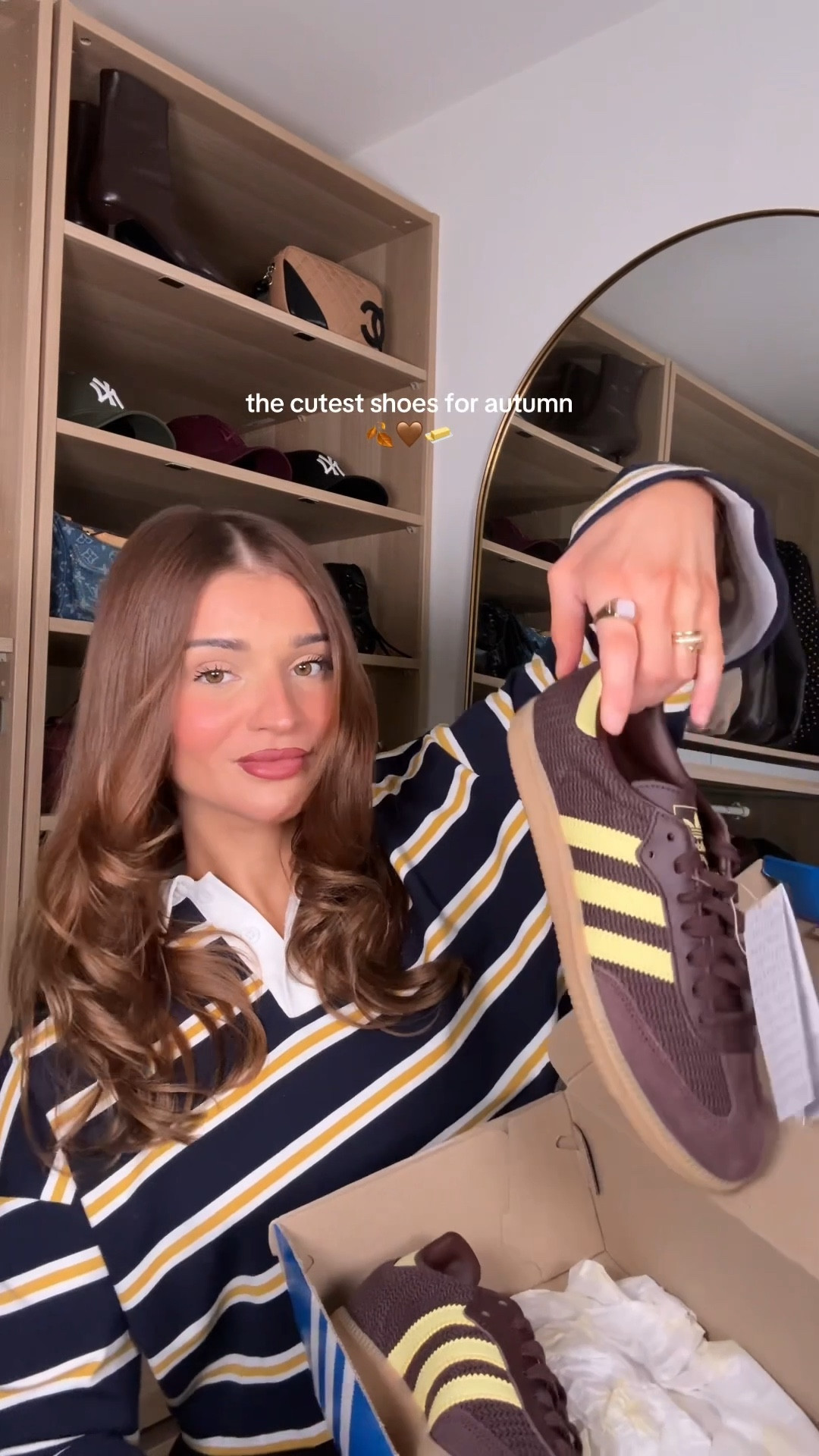 Autumn trainers, adidas trainers, brown trainers, yellow trainers, stripes trainers, comfy trainers, cute trainers, adidas samba, brown sambas, yellow sambas 

#LTKautumn #LTKeurope