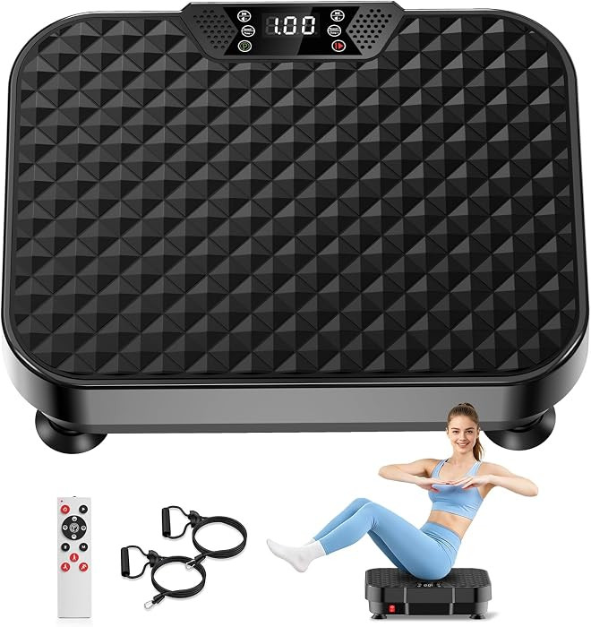 Vibration Plate Exercise Machine Vibration Plate for Lymphatic Drainage Weight Loss,Muscle Activation Fat Burner for Women Men,250 Speeds Shake Plate,Whole Body Exercise Equipment | Amazon (US)
