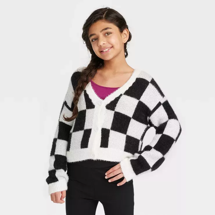 Girls fuzzy clearance cardigan