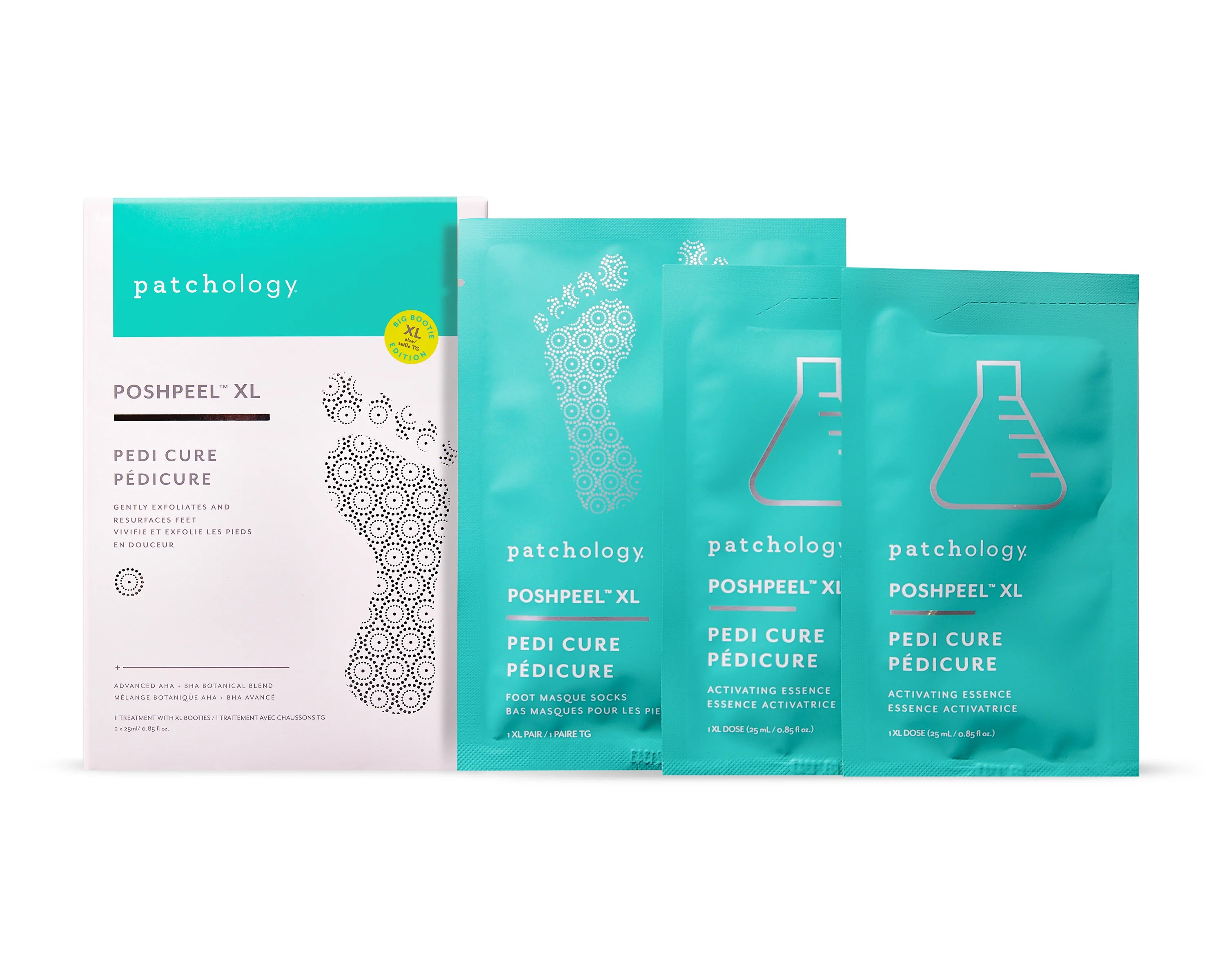 Patchology PoshPeel Pedi Cure XL: Intensive Foot Peel Treatment-1 Treatment/Box | Walmart (US)
