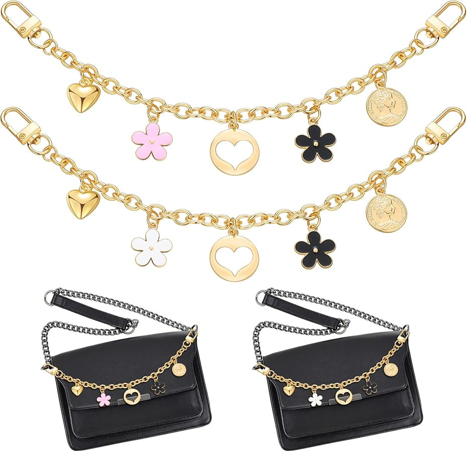 2 Pieces Handbag Chain Straps Replacement Strap Accessories Purse Handbag Charms Chain Accessorie... | Amazon (US)