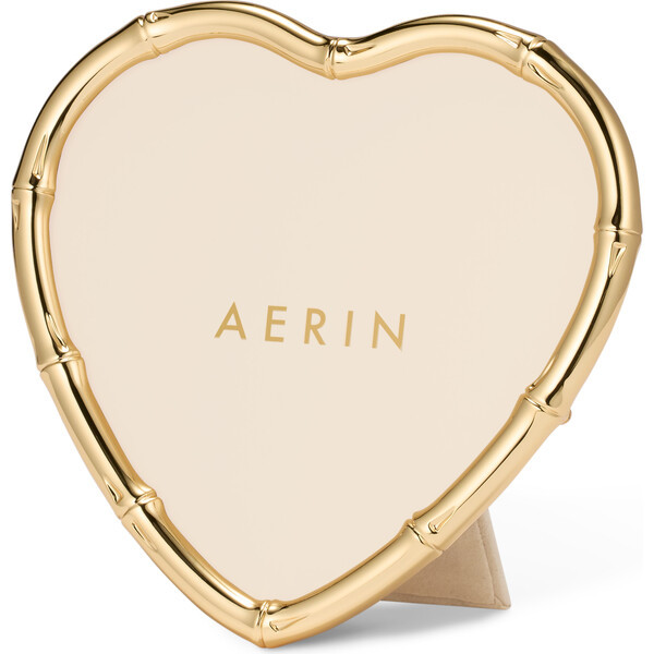 Ava Bamboo Heart Frame, Gold | Maisonette