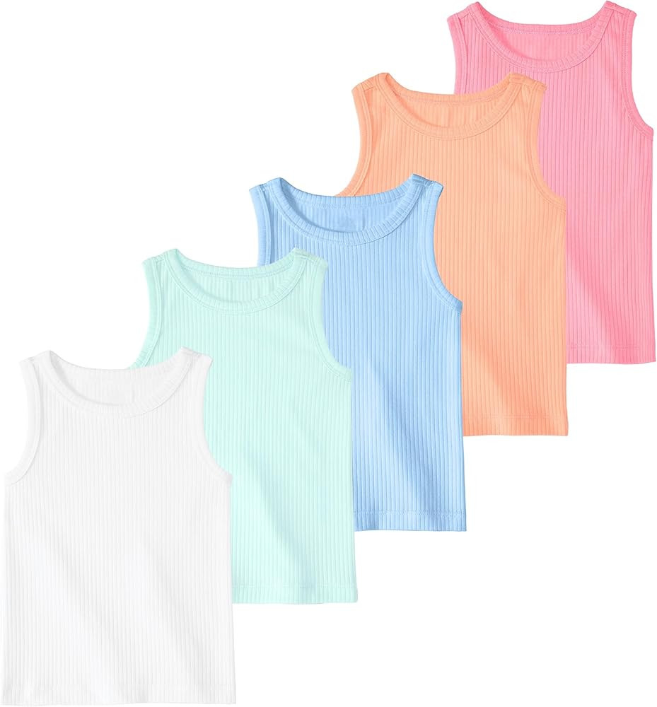 Garanimals Baby & Toddler Girl Tank Top - Everyday Machine-Washable Kid's Clothes - Size 0-6T - 5... | Amazon (US)