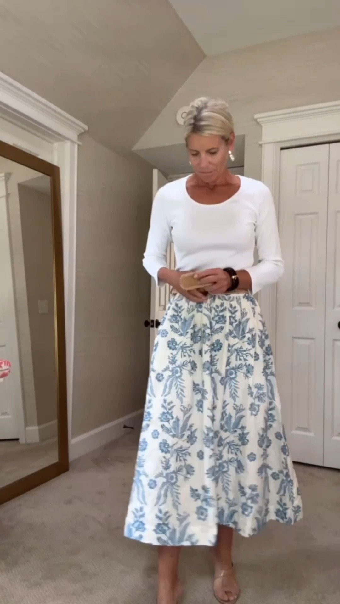 The greatest midi skirt that gives Gwyneth Paltrow vibes from “the talented Mr Ripley”.  Must-have

#LTKootd #LTKOver40 #LTKTravel