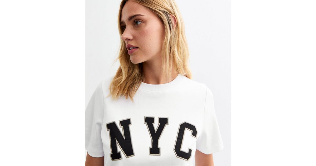 White Premium Heavyweight Cotton NYC Slogan T-Shirt
						
						Add to Saved Items
						Remove ... | New Look (UK)