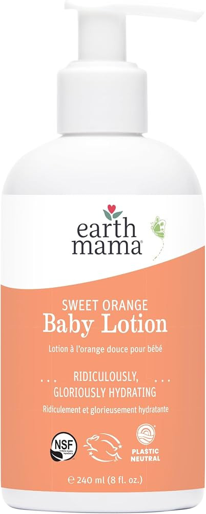Earth Mama Sweet Orange Baby Lotion | Moisturizing Body Lotion for Dry Skin, Newborn Sensitive Sk... | Amazon (US)