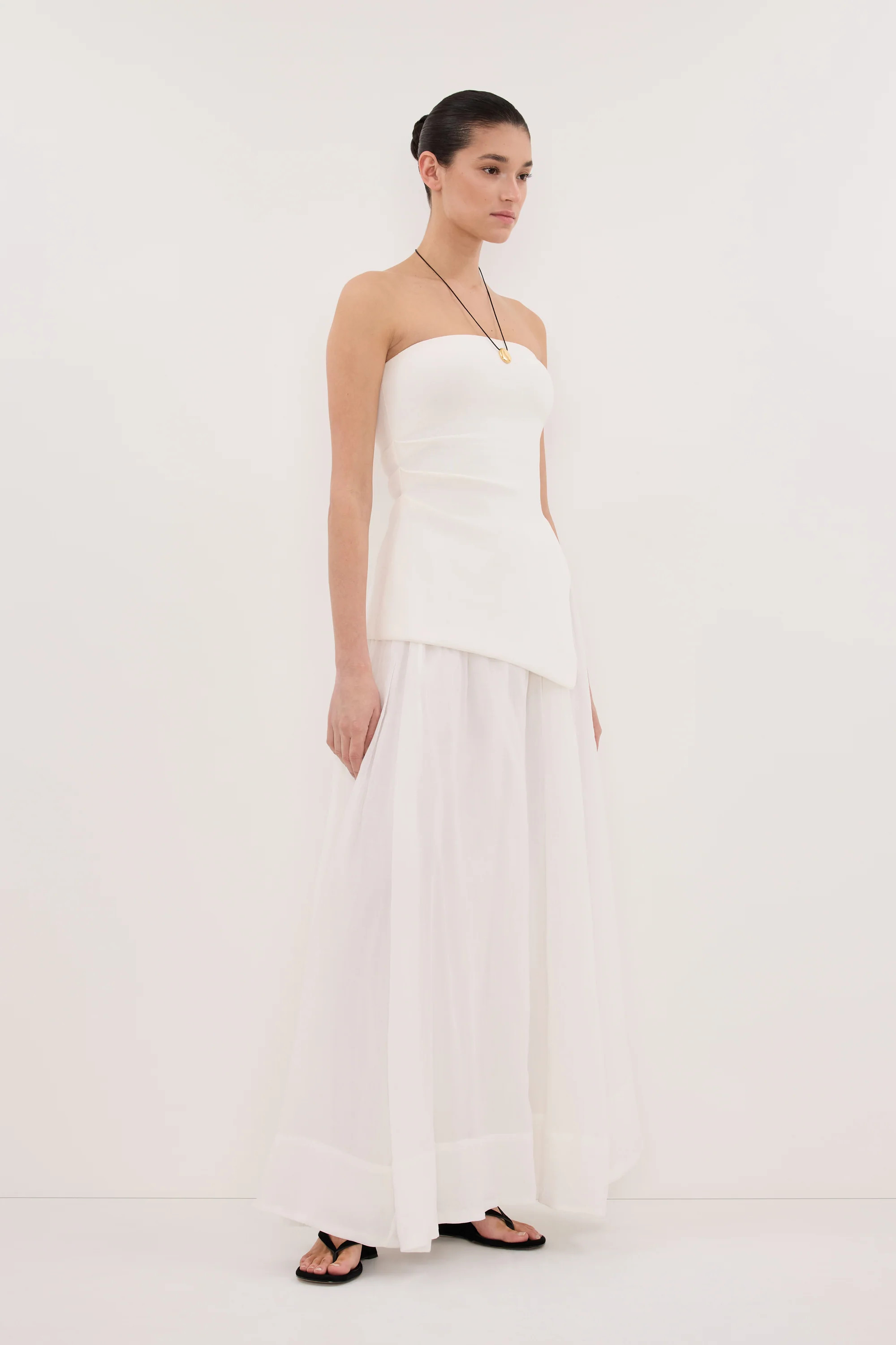 LAYNE WHITE RAMIE SKIRT | DISSH