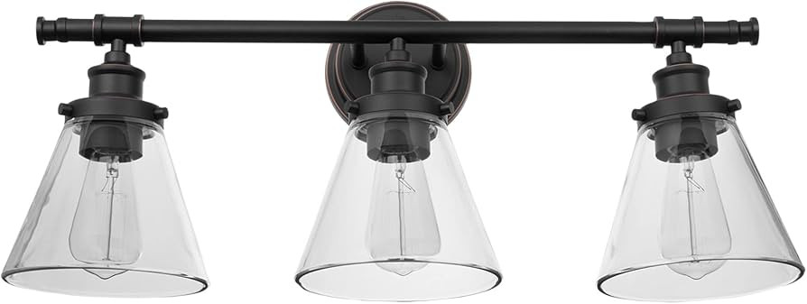 GLOBE Electric 51411 Parker 3-Light Bathroom Light Fixtures, Oil Rubbed Bronze Bathroom Vanity Li... | Amazon (US)