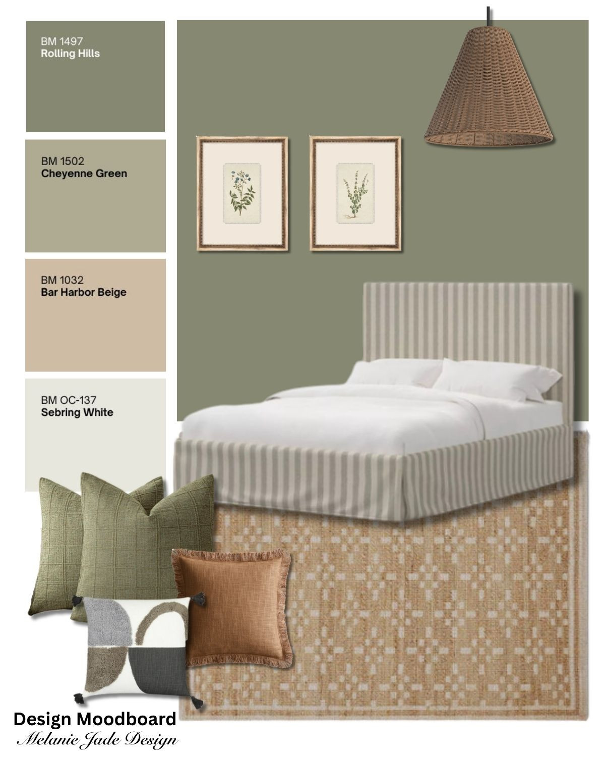 A green and neutral bedroom with natural elements, perfect if you want a calm and serene sleeping space 

 #LTKhome #LTKstyletip