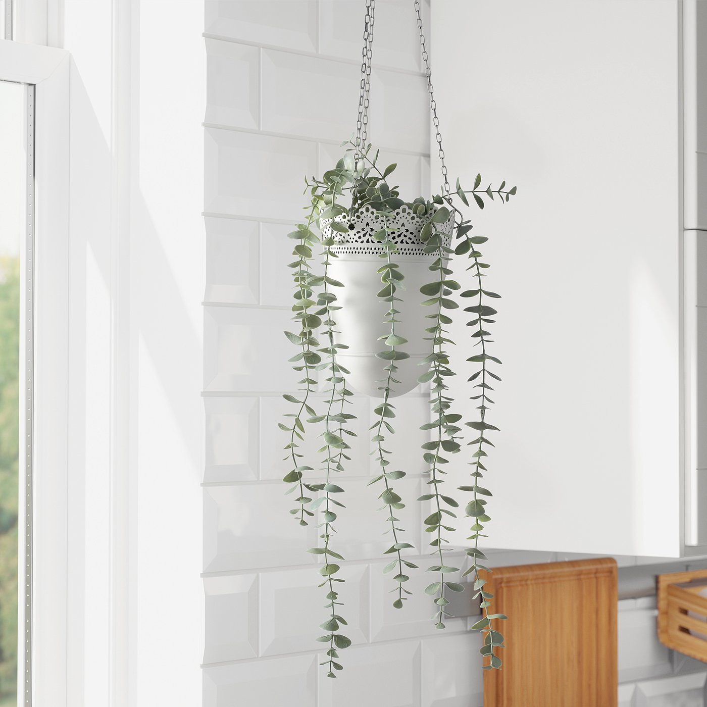 IKEA FEJKA artificial potted plant, indoor/outdoor hanging/eucalyptus, 3 ½ | IKEA US