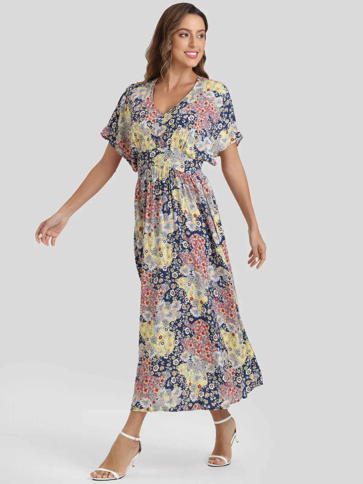Floral Flutter Sleeve Maxi Dress | 89th + Madison