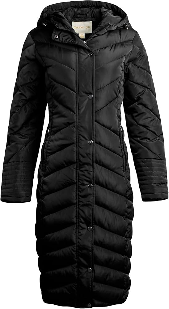Madden Girl Womens Maxi Puffer Winter Coats - Long Quilted Jackets for Women Weather Resistant Pu... | Amazon (US)