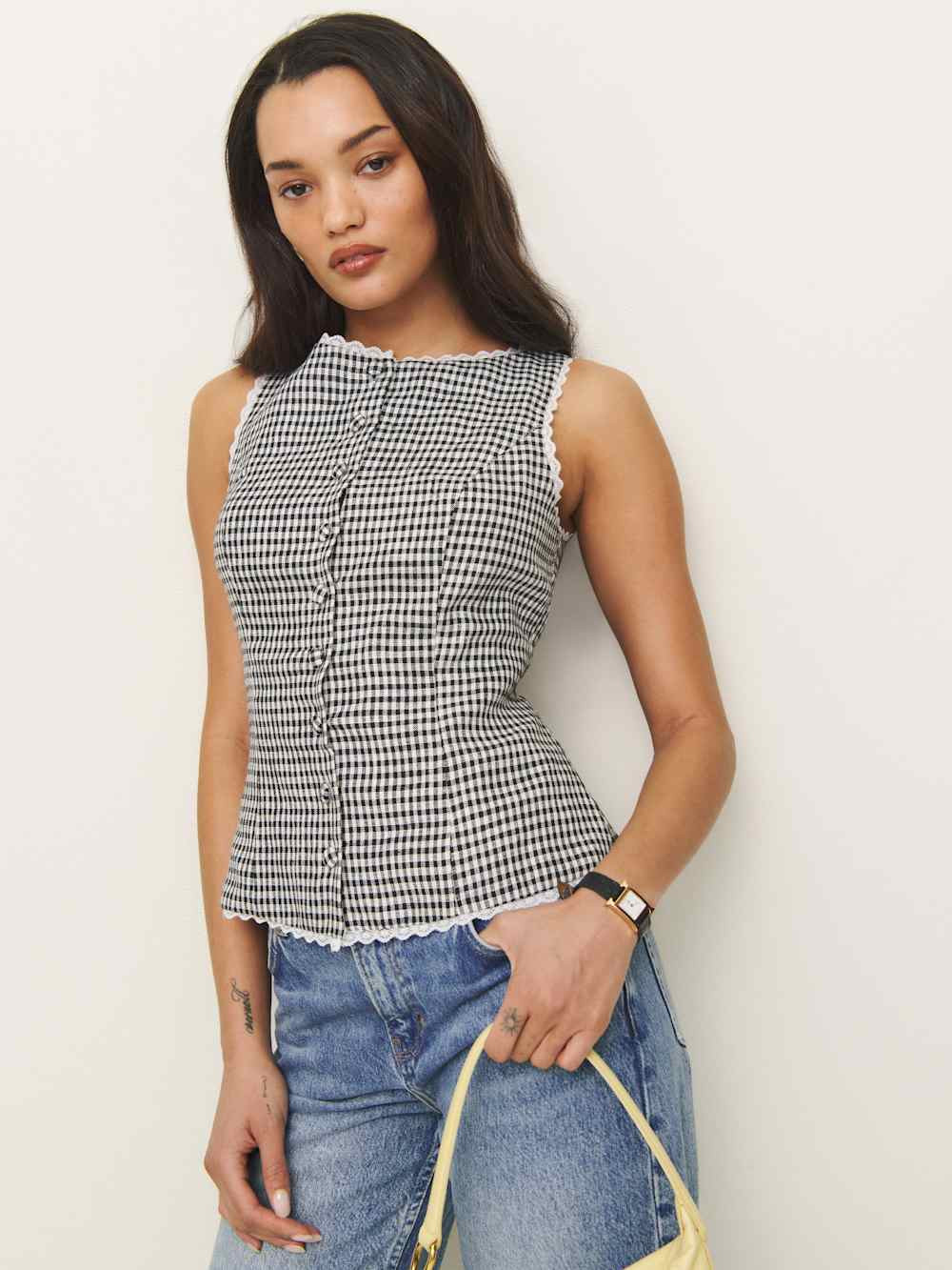 Amela Linen Top | Reformation (Global)