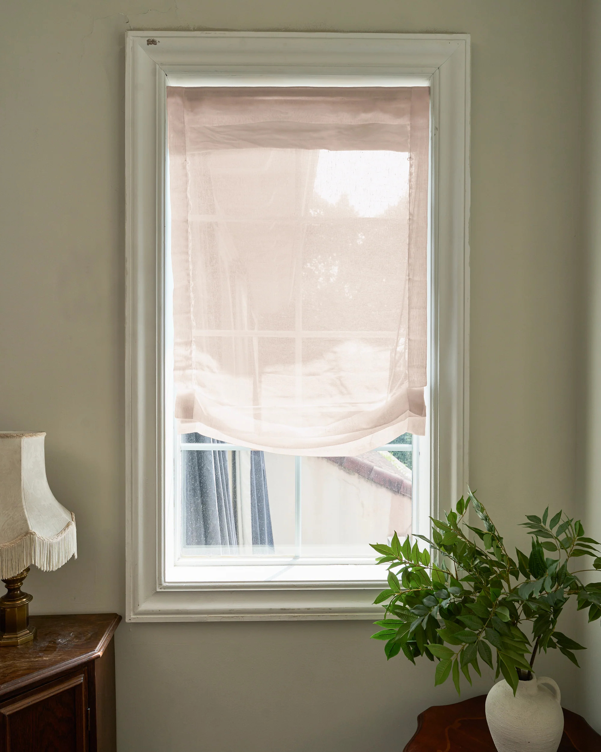 Yarn Sheer Relaxed Custom Roman Shade | TheHues