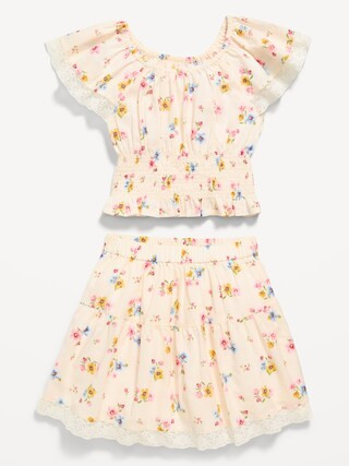 Printed Short-Sleeve Top and Skirt Set for Toddler Girls | Old Navy (US)