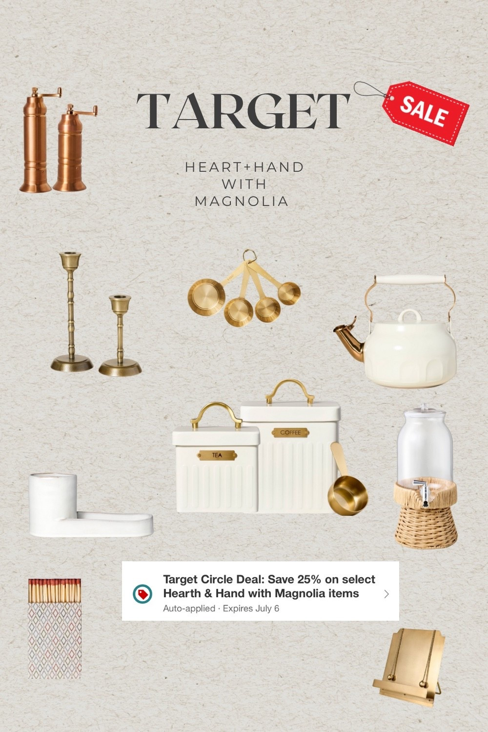 TODAY ONLY DEAL:
Target Circle Deal: Save 25% on select Hearth & Hano with Magnolia items.

home decor | kitchen | entertaining

#LTKSaleAlert #LTKHome #LTKU

#LTKU #LTKHome #LTKSaleAlert