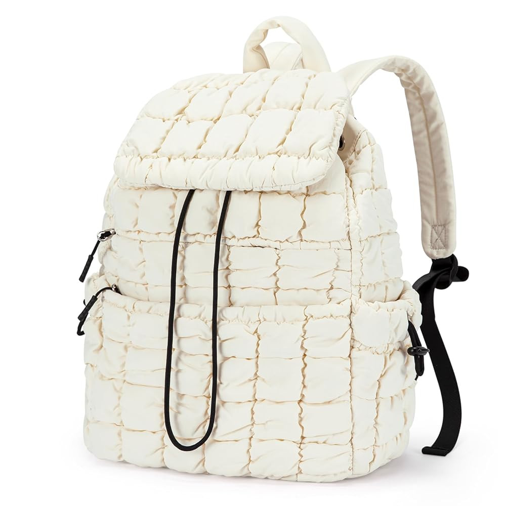 CLUCI Puffy Quilted Backpack Purse for Women, Casual Lightweight Daypack for Women Travel | Amazon (US)