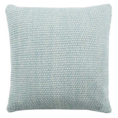 Liliana Knit Pillow - Dull Blue/Natural - 20"X20" - Safavieh | Target