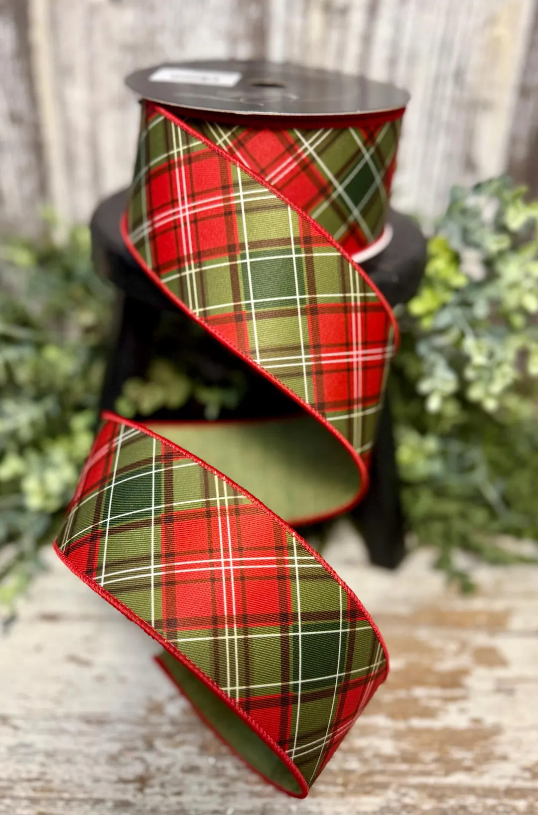 Ribbon for Wreaths, Designer Ribbon, 2-1/2" Ribbon, Wired Ribbon, Plaid Ribbon, Farrisilk Ribbon,... | Etsy (US)