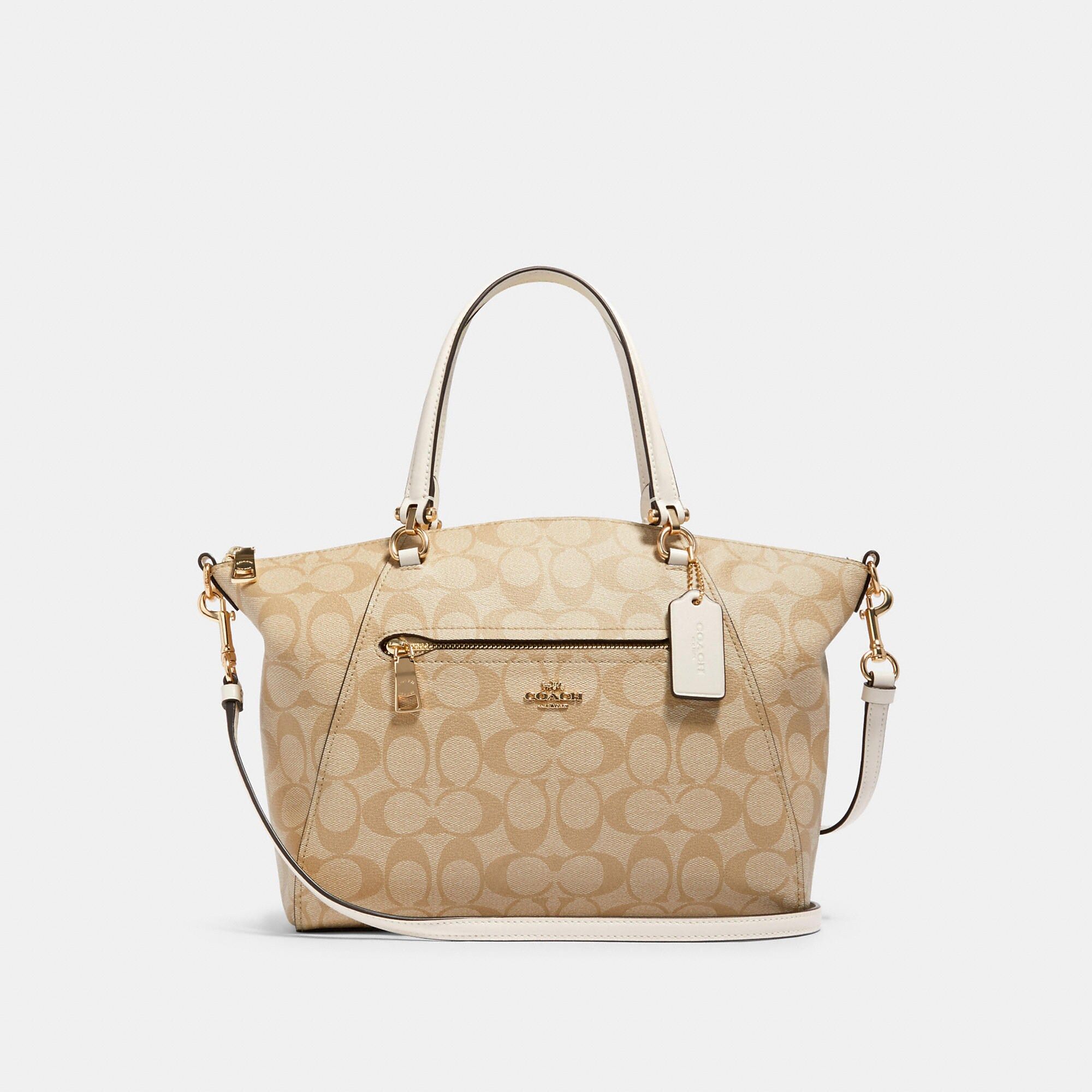 Coach Prairie Satchel In Signature Canvas - Women's - Im/Light Khaki Chalk | Coach Outlet