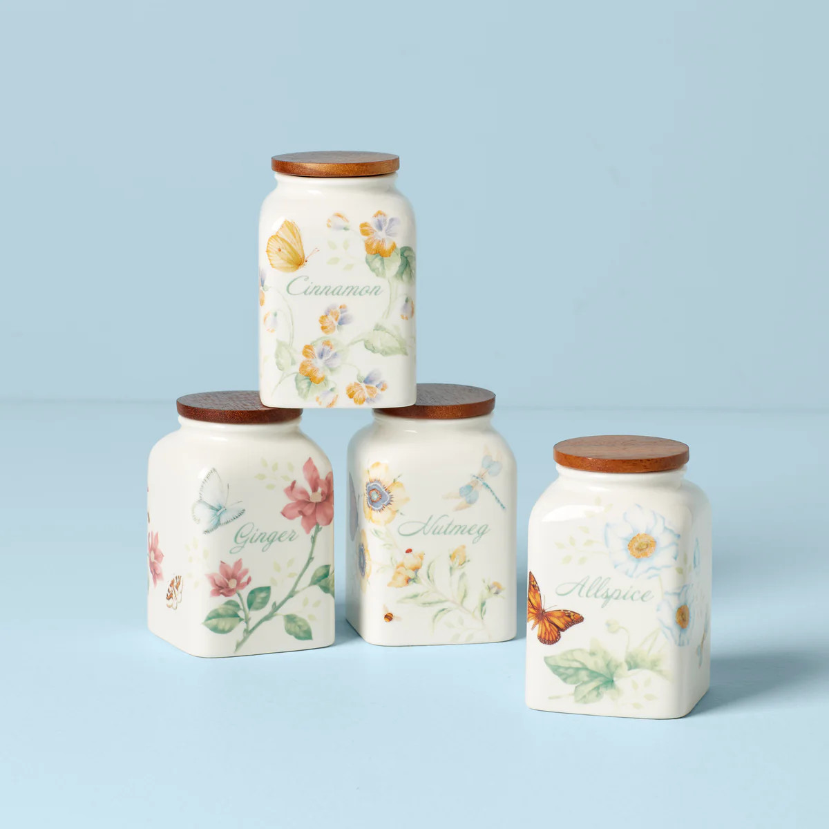 Butterfly Meadow Baking Spice Jars, Set Of 4 | Lenox