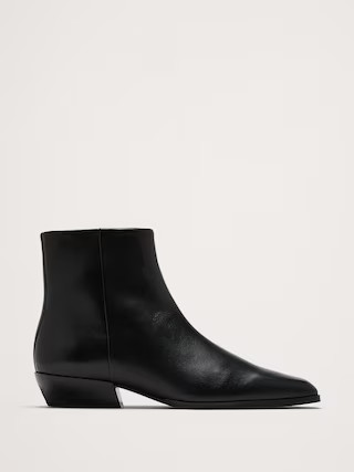 Italian Leather Ankle Boot | Banana Republic (US)