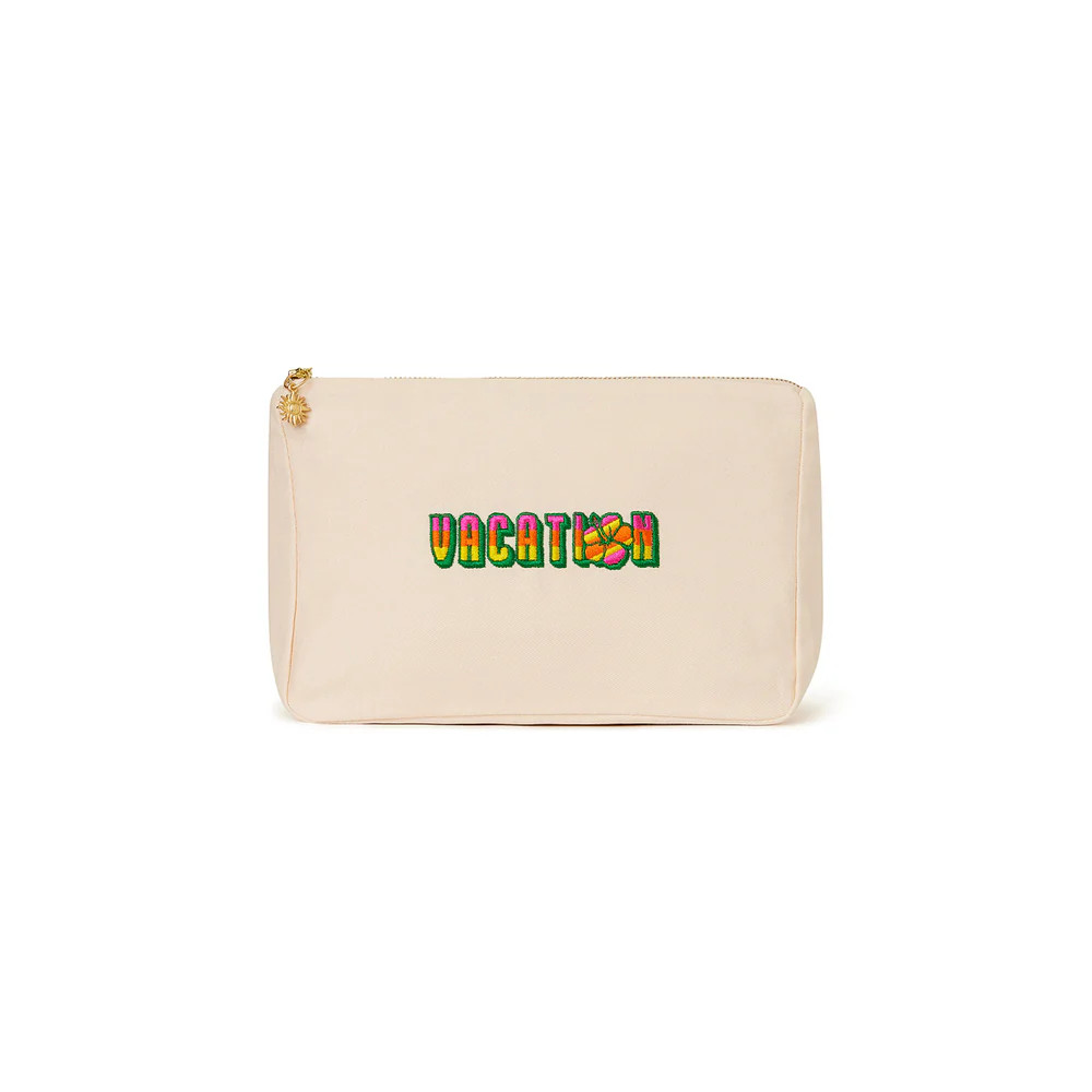 Embroidered Beach Pouch - Volley Vacay | Kulani Kinis US