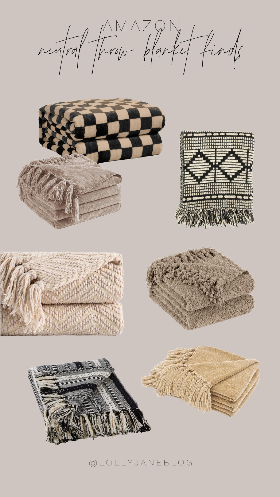 Amazon neutral throw blanket finds!! 🖤🖤🖤

Amazon has the cutest home decor finds of 2025! Neutral throw blankets are perfect for every season 🤎

#LTKStyleTip #LTKMostLoved #LTKHome