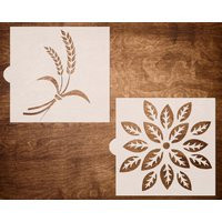 Fresh Bread Reusable Stencil - Sourdough Wheat Stencil, Flower Stencil.(2 Pack -Stencils Only 6""x6 | Etsy (US)