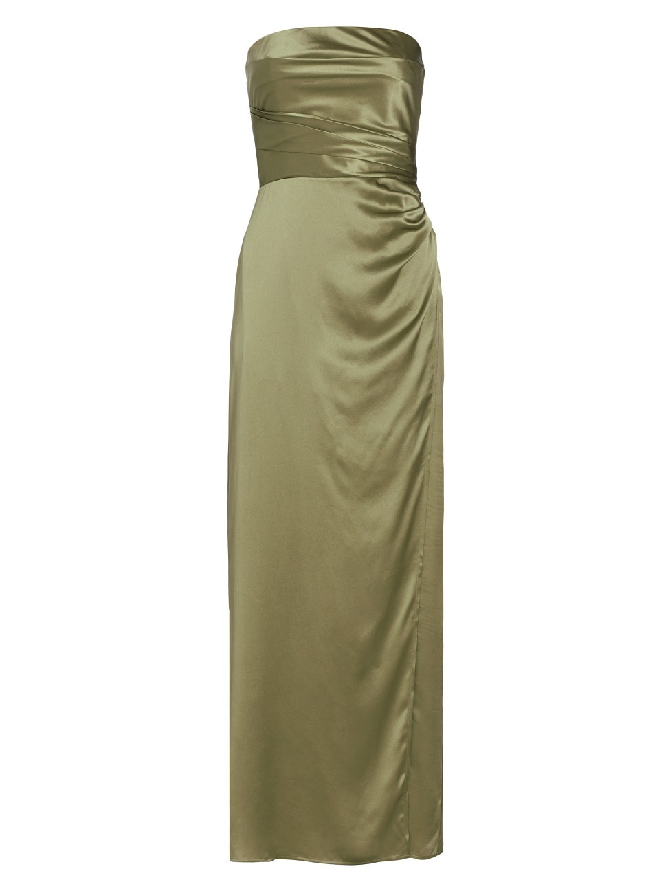 Women's Barrow Silk Satin Strapless Maxi Dress - Artichoke - Size 2 | Saks Fifth Avenue